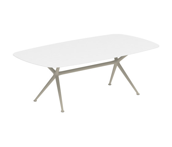 Exes table 220x120cm coated aluminium & plateau en céramique | Tables de repas | Royal Botania