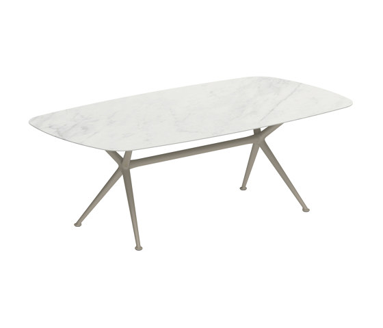 Exes table 220x120cm coated aluminium & ceram top | Dining tables | Royal Botania