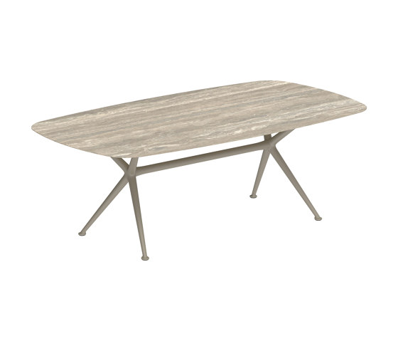 Exes table 220x120cm coated aluminium & ceram top | Tavoli pranzo | Royal Botania