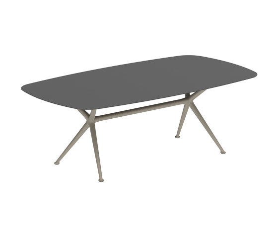 Exes table 220x120cm coated aluminium & plateau en céramique | Tables de repas | Royal Botania