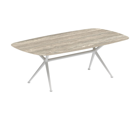 Exes table 220x120cm coated aluminium & ceram top | Dining tables | Royal Botania