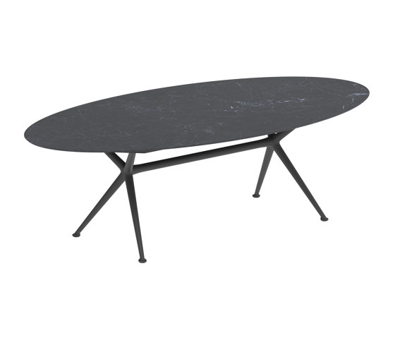 Exes table 250x130cm ellips coated aluminium & ceram top | Dining tables | Royal Botania