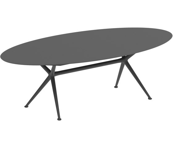 Exes table 250x130cm ellips coated aluminium & ceram top | Dining tables | Royal Botania