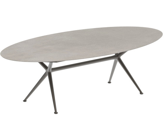 Exes table 250x130cm ellips coated aluminium & plateau en céramique | Tables de repas | Royal Botania