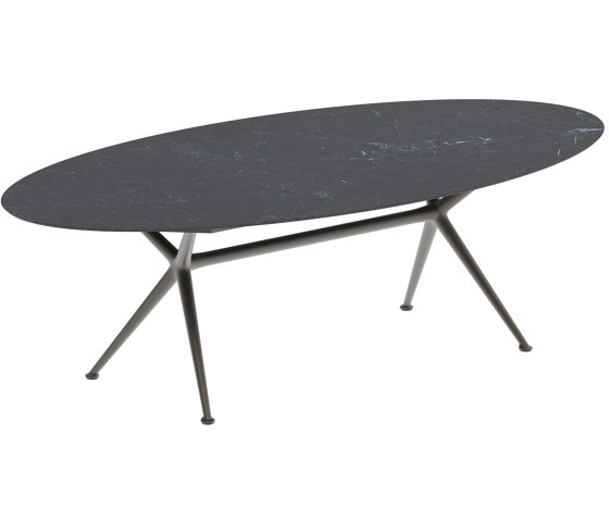 Exes table 250x130cm ellips coated aluminium & ceram top | Dining tables | Royal Botania