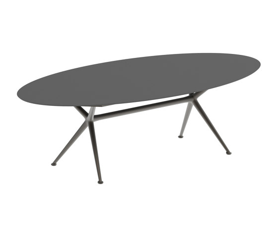 Exes table 250x130cm ellips coated aluminium & ceram top | Tavoli pranzo | Royal Botania