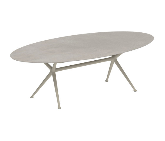 Exes table 250x130cm ellips coated aluminium & ceram top | Dining tables | Royal Botania