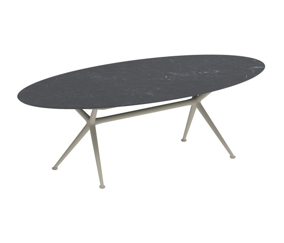 Exes table 250x130cm ellips coated aluminium & ceram top | Mesas comedor | Royal Botania