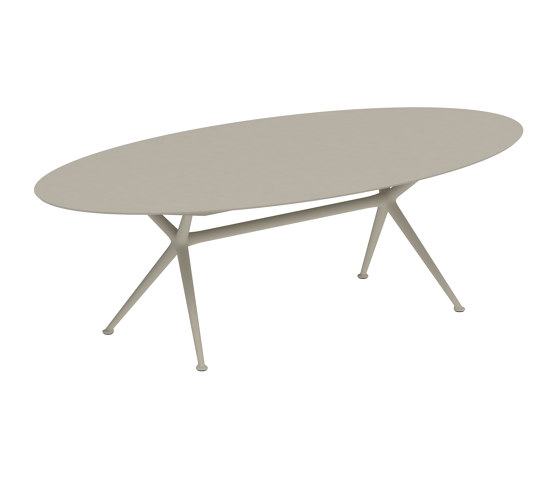 Exes table 250x130cm ellips coated aluminium & plateau en céramique | Tables de repas | Royal Botania