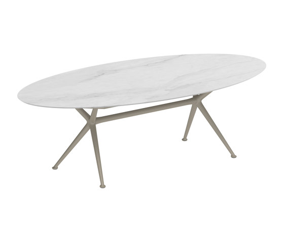 Exes table 250x130cm ellips coated aluminium & ceram top | Mesas comedor | Royal Botania