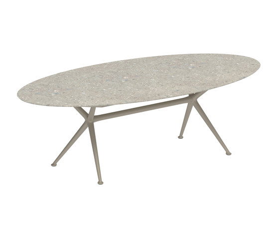 Exes table 250x130cm ellips coated aluminium & ceram top | Dining tables | Royal Botania