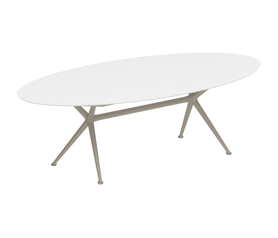 Exes table 250x130cm ellips coated aluminium & ceram top | Mesas comedor | Royal Botania