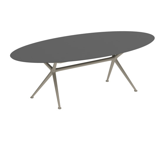 Exes table 250x130cm ellips coated aluminium & plateau en céramique | Tables de repas | Royal Botania