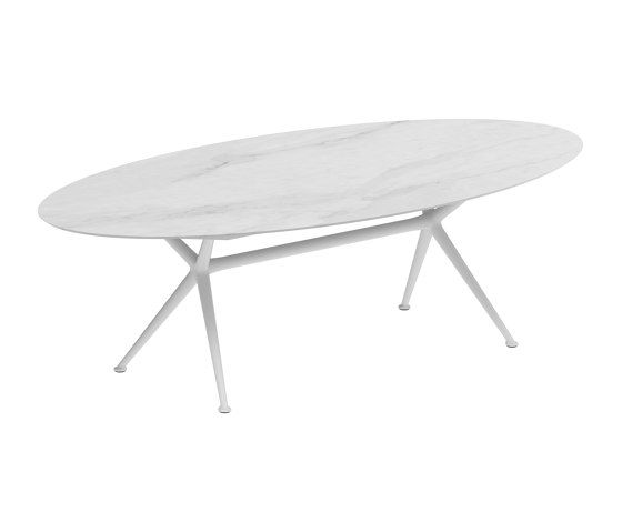 Exes table 250x130cm ellips coated aluminium & ceram top | Tavoli pranzo | Royal Botania