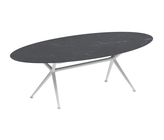 Exes table 250x130cm ellips coated aluminium & ceram top | Mesas comedor | Royal Botania