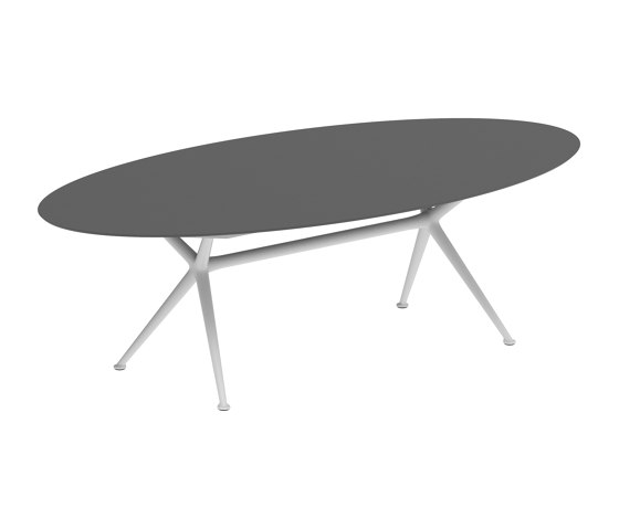 Exes table 250x130cm ellips coated aluminium & ceram top | Dining tables | Royal Botania