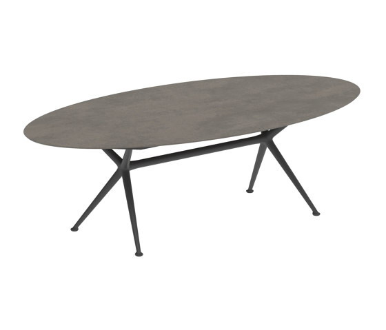 Exes table 250x130cm ellips coated aluminium & plateau en céramique | Tables de repas | Royal Botania