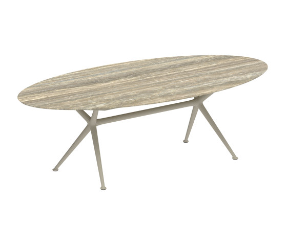 Exes table 250x130cm ellips coated aluminium & ceram top | Dining tables | Royal Botania