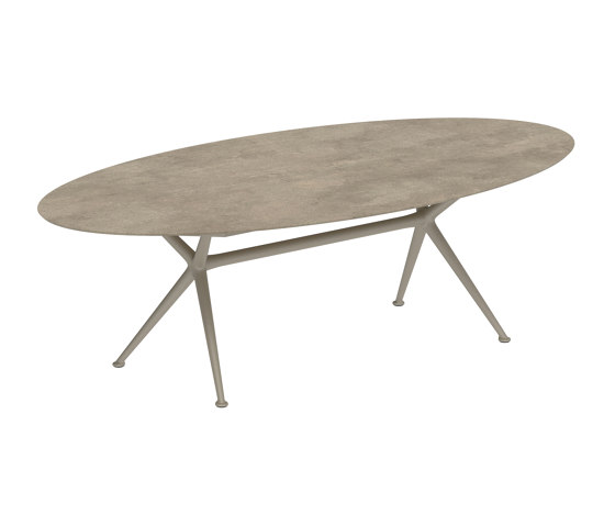 Exes table 250x130cm ellips coated aluminium & ceram top | Dining tables | Royal Botania