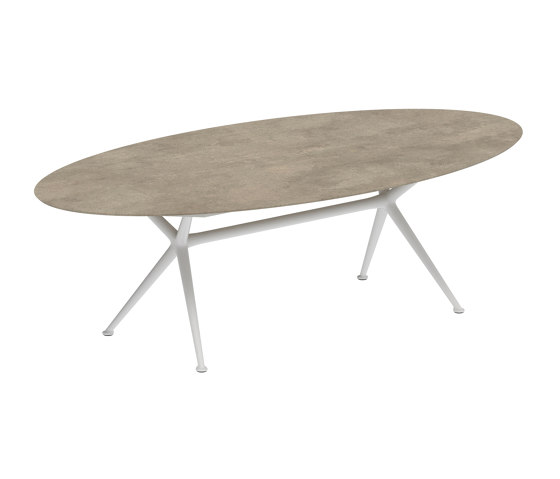 Exes table 250x130cm ellips coated aluminium & ceram top | Mesas comedor | Royal Botania