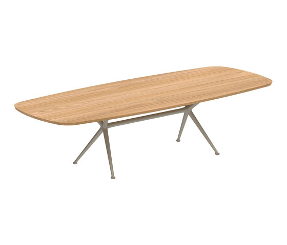 Exes table 300x120cm coated aluminium & teak top | Mesas comedor | Royal Botania