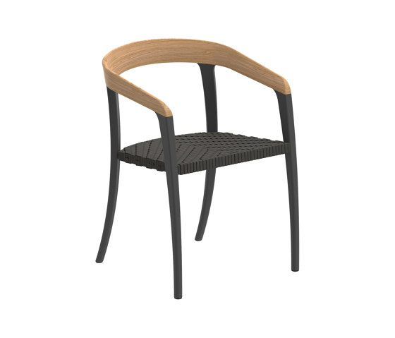 Jive arm chair coated aluminium, olefin fiber & teak | Sedie | Royal Botania