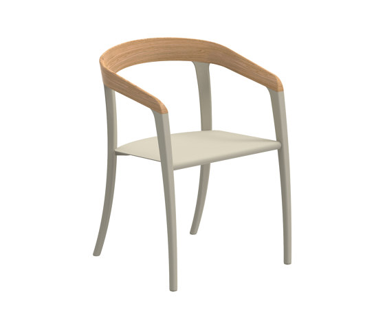 Jive arm chair coated alu & teak | Sedie | Royal Botania