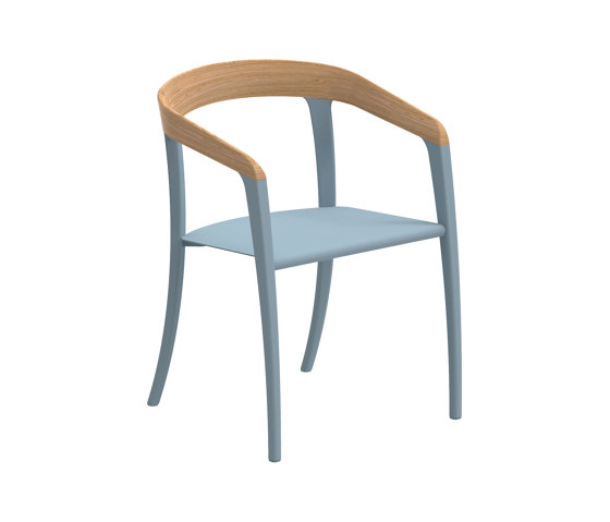 Jive arm chair coated alu & teak | Sedie | Royal Botania