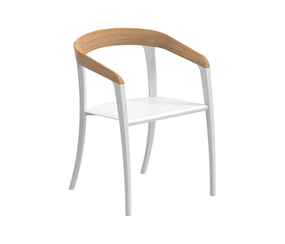 Jive arm chair coated alu & teak | Sedie | Royal Botania