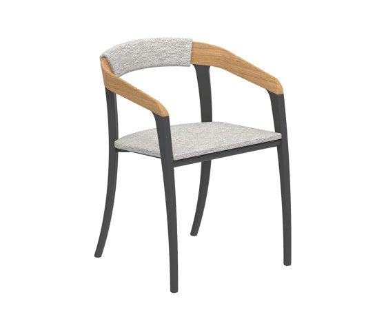 Jive arm chair coated alu & teak | Sedie | Royal Botania