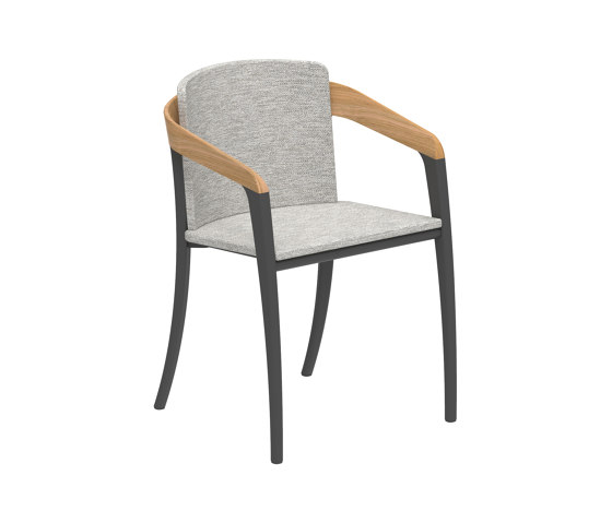 Jive arm chair coated alu & teak | Sedie | Royal Botania