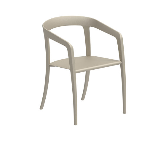 Jive arm chair coated alu & teak | Sedie | Royal Botania