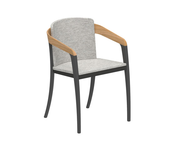 Jive arm chair coated alu & teak | Sedie | Royal Botania