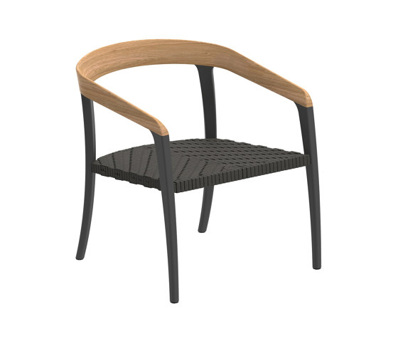 Jive relax chair coated aluminium, olefin fiber & teak | Sillones | Royal Botania