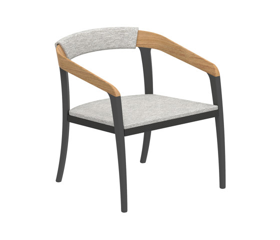 Jive relax chair coated aluminium, olefin fiber & teak | Armchairs | Royal Botania