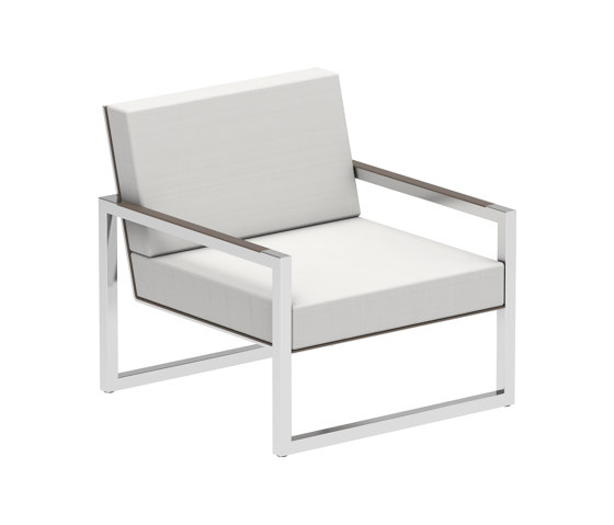 Ninix Lounge 100T with armrests stainless steel | Poltrone | Royal Botania