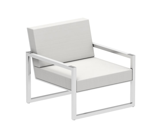 Ninix Lounge 100T with armrests stainless steel | Poltrone | Royal Botania