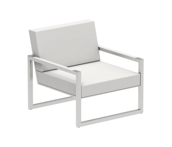 Ninix Lounge 100T with armrests stainless steel | Poltrone | Royal Botania