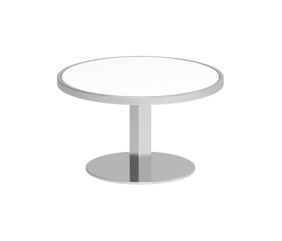 O-Zon side table 53cm round stainless steel & ceramic top | Mesas auxiliares | Royal Botania