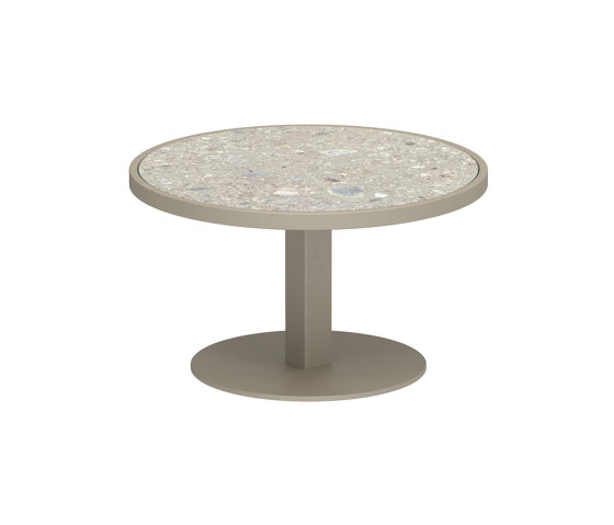 O-Zon side table 53cm round aluminium & ceramic top | Mesas auxiliares | Royal Botania