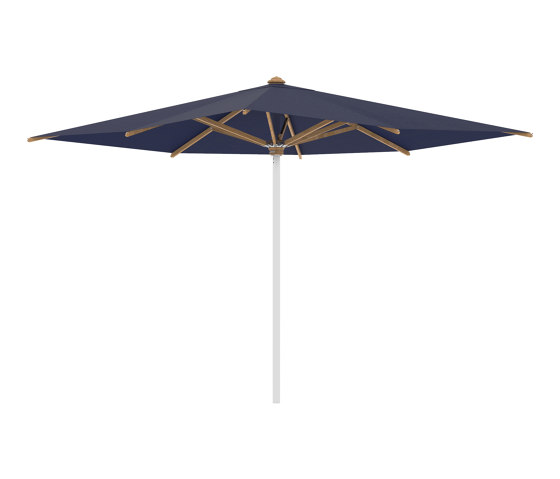 Shady umbrella 3x3m stainless steel pole & teak ribs | Parasol bases | Royal Botania