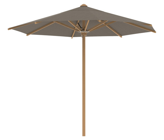 Shady umbrella 3m round teak pole & teak ribs | Parasols | Royal Botania