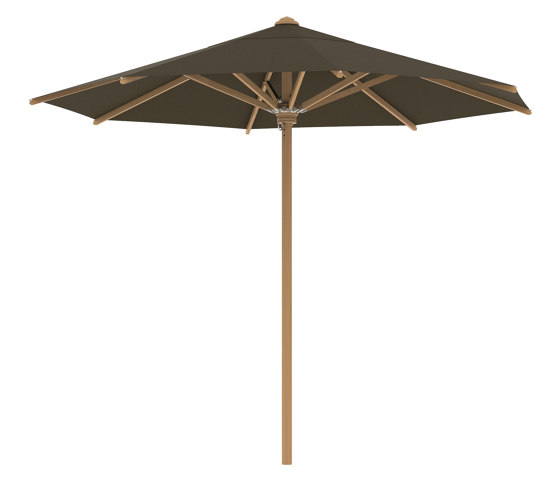 Shady umbrella 3m round teak pole & teak ribs | Parasols | Royal Botania