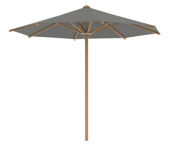 Shady umbrella 3m round teak pole & teak ribs | Parasols | Royal Botania