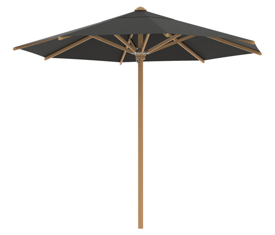 Shady umbrella 3m round teak pole & teak ribs | Parasols | Royal Botania