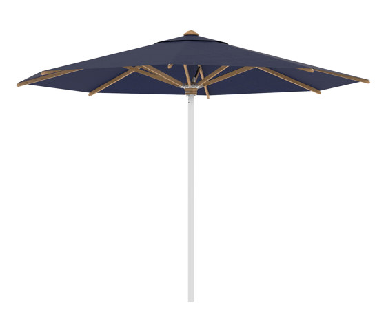 Shady umbrella 3,5m round stainless steel pole & teak ribs | Ombrelloni | Royal Botania