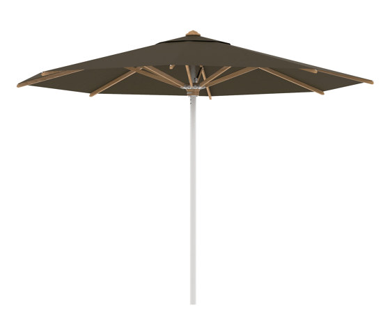 Shady umbrella 3,5m round stainless steel pole & teak ribs | Parasols | Royal Botania