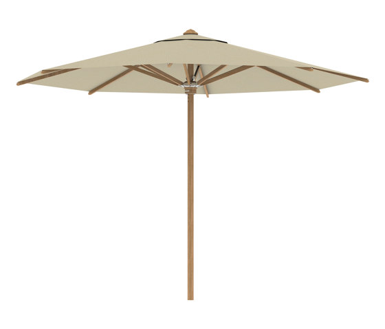 Shady umbrella 3,5m round teak pole & teak ribs | Ombrelloni | Royal Botania