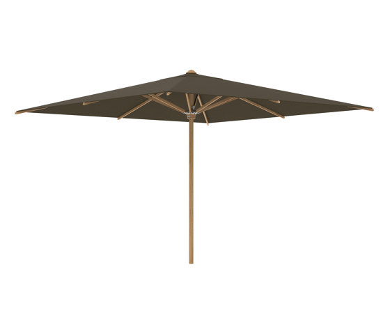 Shady umbrella 3,5x3,5m teak pole & teak ribs | Parasoles | Royal Botania