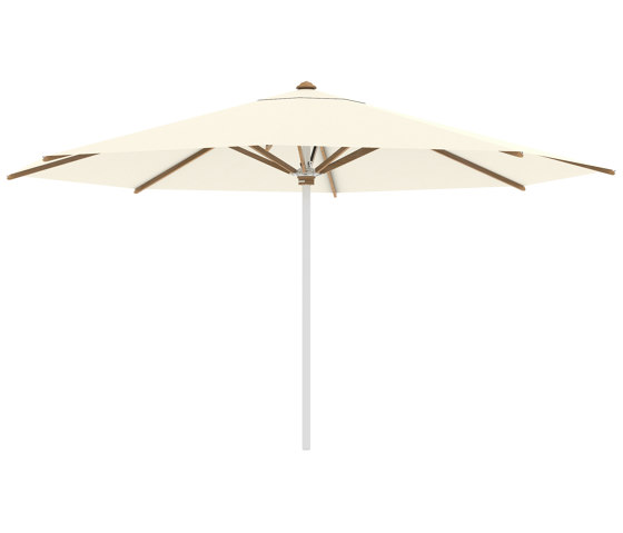 Shady umbrella 4,5m round stainless steel pole & teak ribs | Parasols | Royal Botania